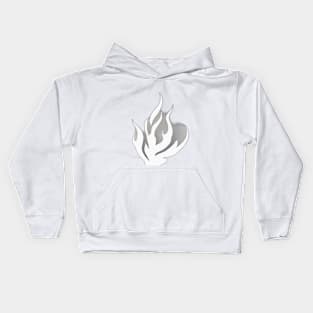 Fire White Shadow Silhouette Anime Style Collection No. 291 Kids Hoodie